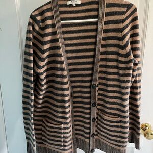 Madewell Black and Tan Striped Knit